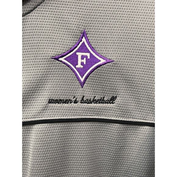 Furman Paladins Jacket Womens Small Gray Purple Nike NCAA Basketball Logo - Picture 6 of 10